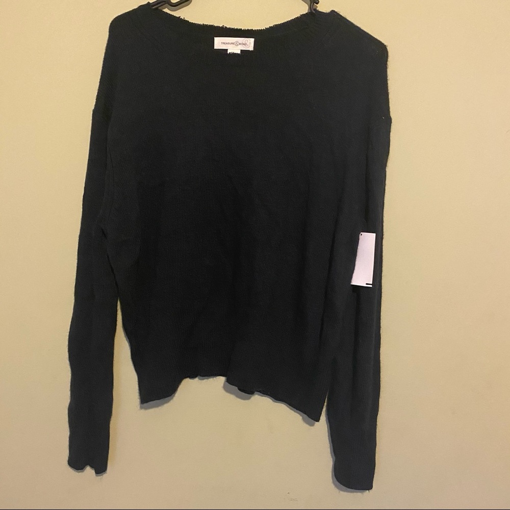 Treasure & Bond Distressed Crewneck Sweater